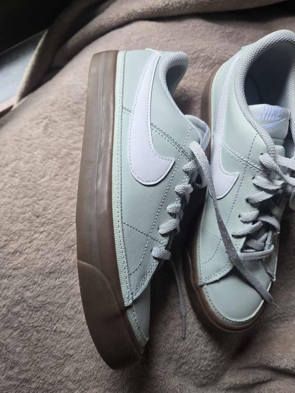 Nike Kids' Casual Mint Green Low-Top Sneakers with Gum Sole